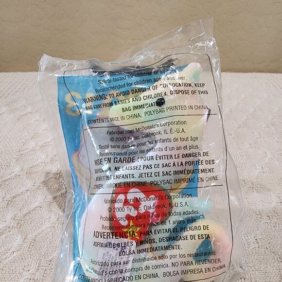 2000 TY TEENIE BEANIE BABIES McDonalds Happy Meal NEON THE SEAHORSE #13 NIP Plus - Picture 4 of 6